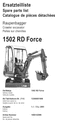 Thumbnail Neuson 1502 RD Force Spare Parts Catalog Manual