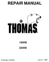 Thumbnail Thomas model T183HD and T233HD loaders repair manual
