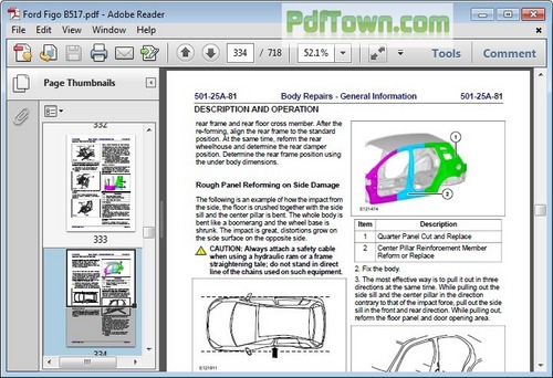 Product picture  2008 Ford Fiesta Body and Paint Repair Manual-pdf download