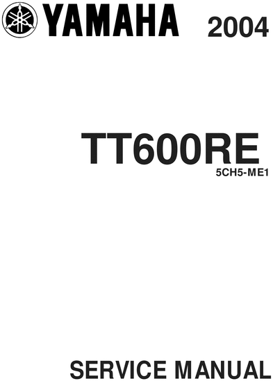 Product picture 2004 Yamaha TT600 RE Service Repair Manual pdf download