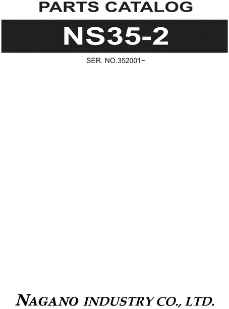 Product picture nagano ns35-2 parts catalog manual