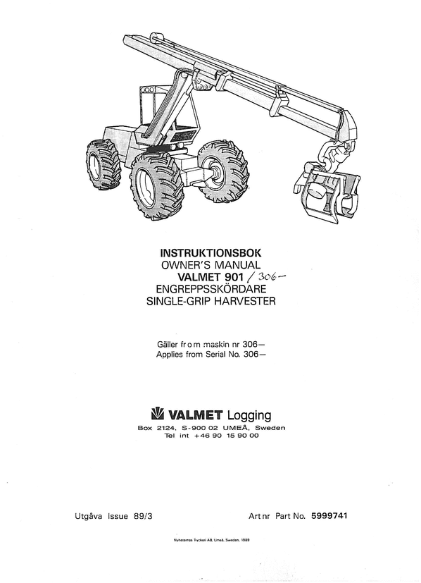 Product picture valmet 901-1 instructions owner  manual 
